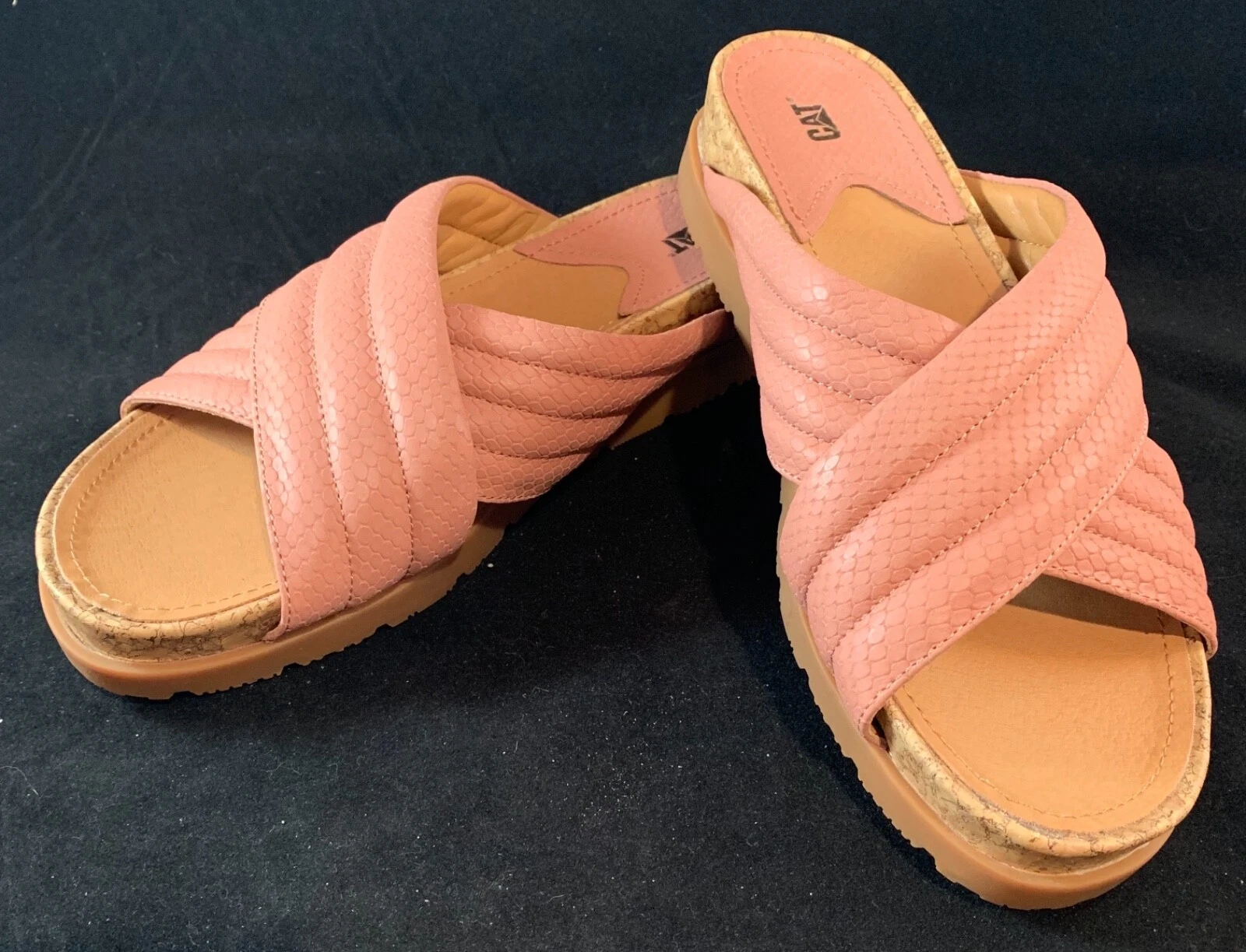 NEW BALANCE Cat by Caterpillar sandalo donna blush slip on con plantare in sughero nuovo taglia 8