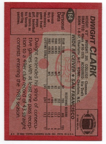 NFL Single Trading Cards 1980s - Picture 179 of 500