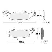TRW BremsbeläGe Passend FüR Kawasaki KLV 1000 Bj. 2004-2006