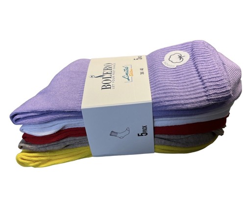 Damen Socken Frauenstrümpfe Baumwolle farbig Atmungsaktiv 5 Paar - Bild 4 von 4