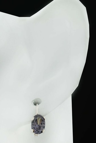 ALEXANDRITE 1.88 Cts DANGLING EARRINGS 14K WHITE GOLD * New With Tag * - Picture 3 of 3