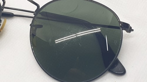 Ray Ban Bausch and Lomb Vintage W0604 Round Metal Black Sunglasses Made in USA - Picture 13 of 14