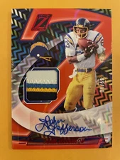 2024 Panini Zenith Z-Jersey Autographs Patch John Jefferson Auto 08/50 Chargers