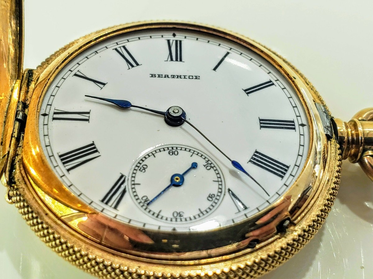 Vintage 10k Gold Mechanical Pocket Watch 1 5/8 | eBay