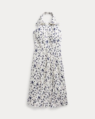 Sold Out NWT RRL Ralph Lauren Nautical Linen-Blend Halter Dress Size 2 |  eBay