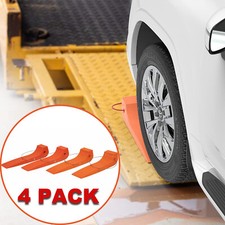 4 Pack Plastic Tire Skates For Tow Truck Wrecker Rollback Carrier Safety Orange