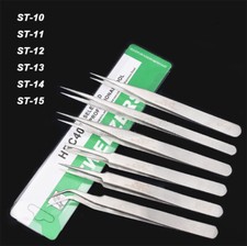 Precision Stainless Steel Anti Static Tweezers Eyelashe Extension Tweezer Craft