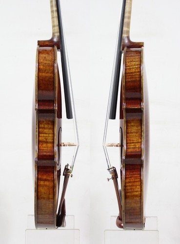 Brown Oil Varnish！A Strad Violin 4/4 Copy! #8495 Fine Tone,Fast response - Picture 3 of 6