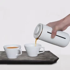  Mug White Black For Kitchen Home Trave Office TIMEMORE Small U 450ml Coffee 