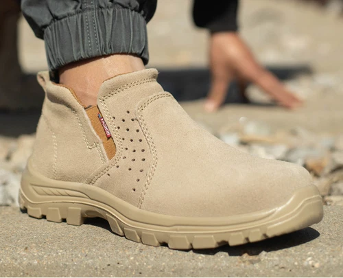 Men's Safety Shoes Composite Toe Work Boots Steel Toe Leather Shoes Slip-on UK - Picture 13 of 15