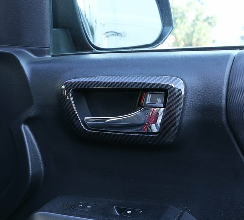 Fit For T@yota T@coma 2016-2020 Carbon Fiber ABS Interior Door Handle Bowl Trim - Foto 2 di 12