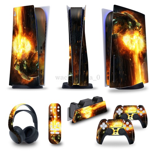 5-in-1 Skin For PS5 PlayStation 5 Disc Version Game Console Wrap Sticker Au! - Picture 37 of 44
