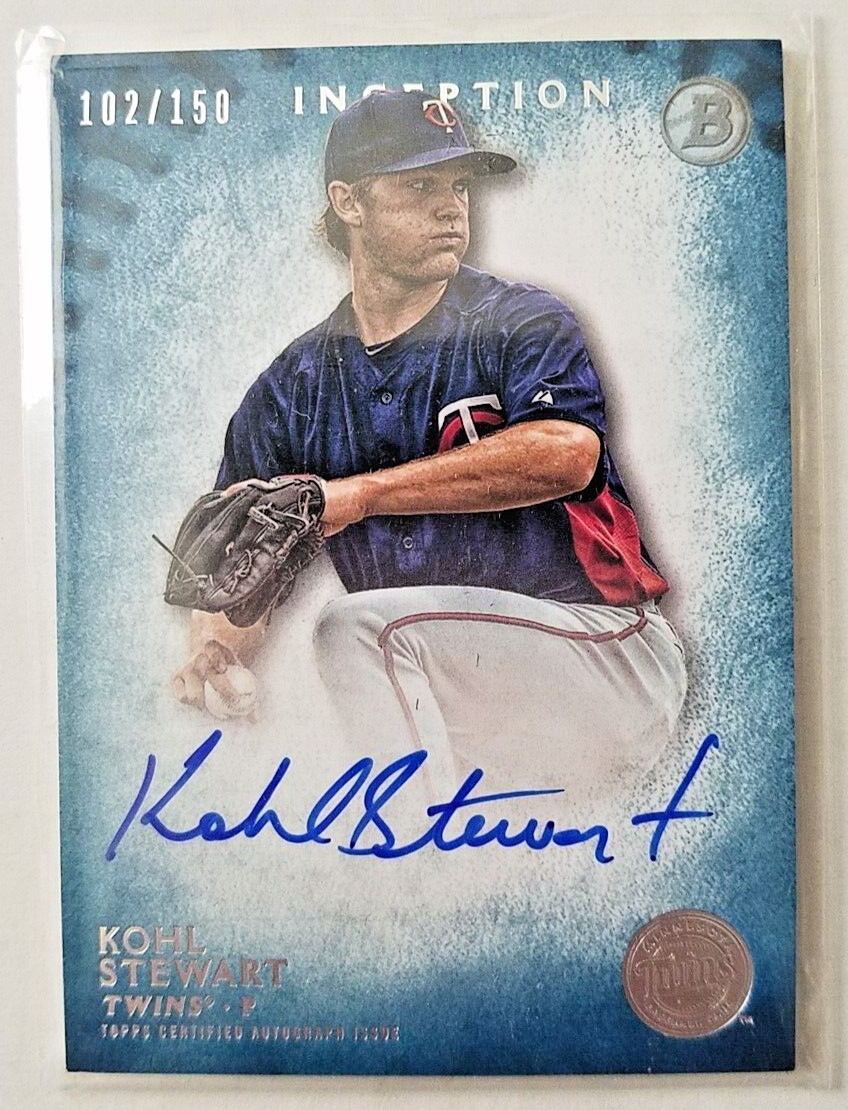 Kohl Stewart 2015 Inception Blue Auto 102/150 Minnesota Twins #PA-KST A5