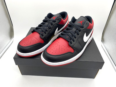 Jordan 1 Low Nike Alternate Bred Toe Schwarz Rot BLACK GYM/RED-WHITE NEU OVP