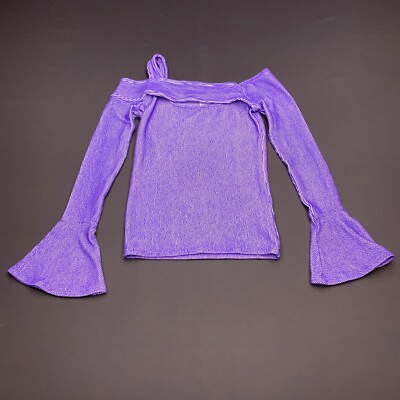 Free People Movement Womens Extra Small Purple Top Press Play Long Sleeve New