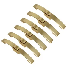 6 x Cabinet Push Button Latch Lock Handle Gold Catch Door Knob Caravan Campervan