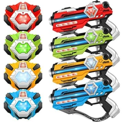 Kusntin Laser Tag Set Toys of 4, Infrared Multi-Function Laser Gun