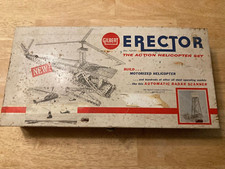 Gilbert Erector Set 10181 The Action Helicopter w Metal Case Parts Instructions