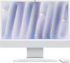 Apple iMac 24" (256GB SSD, Apple M4, 16GB RAM, 8-Core GPU) Silver - MWUC3LL/A