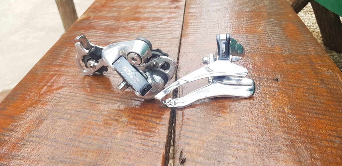 Vintage Shimano Deore XT RD-M735 7 Speed & FD-M736 Set 3x7 P18 | eBay