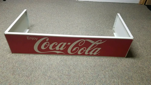 VINTAGE 3-SIDED COCA COLA COKE METAL SIGN THE FRONT PART IS 48" X 10" INCHES