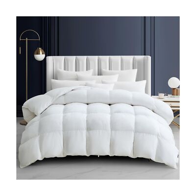 Maple&Stone King Feather Down Comforter Heavyweight White Down Duvet Insert U...