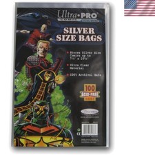 Ultra Pro Silver Age Comic Bags 7.25 x 10.50 - Clear Polypropylene 100-Pack