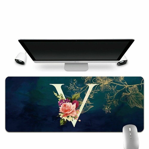 Initiales grand clavier cuir tapis de souris de jeu ordinateur bureau ordinateur portable PC Royaume-Uni - Photo 30/34