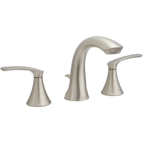 MOEN Darcy Brushed Nickel 2handle high arc bathroom faucet WS84551SRN