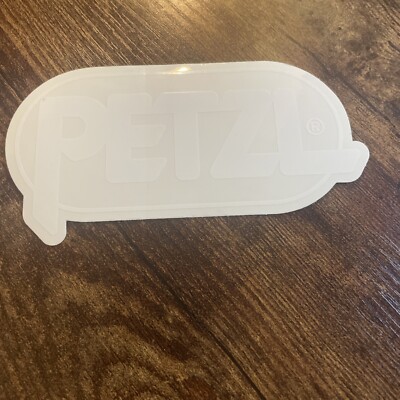 Petzl White Sticker/Decal Climbing Outdoor Hiking Backpacking Approx 5 