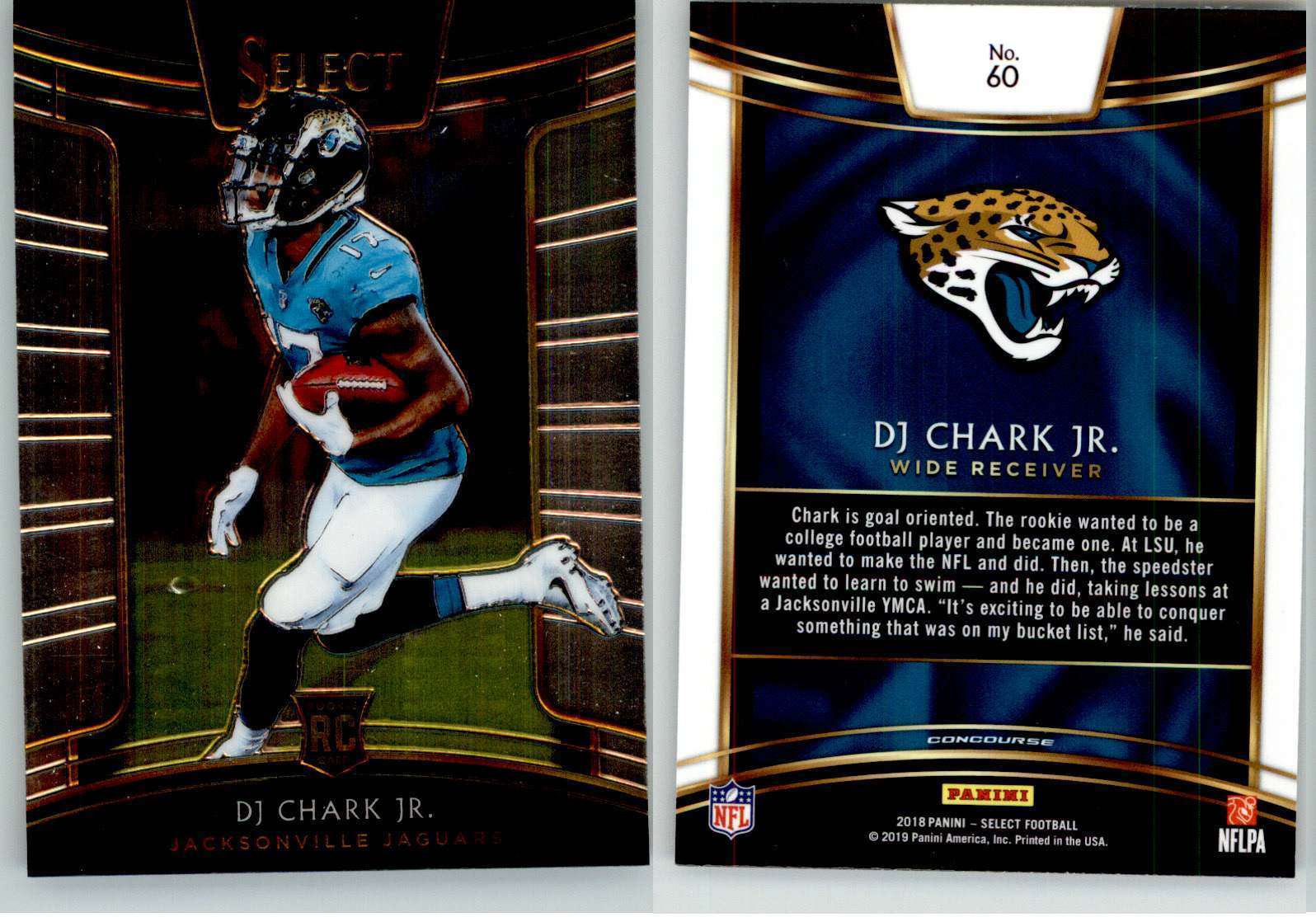 DJ Chark Jr. 2018 Select Concourse #60 Jaguars RC Rookie