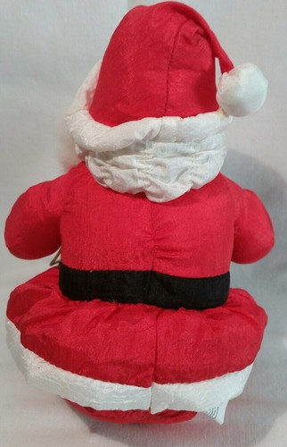 International Silver Co. Plush Santa, Can Hold Small Gift w/Elastic Cord, 1996 - Picture 6 of 9