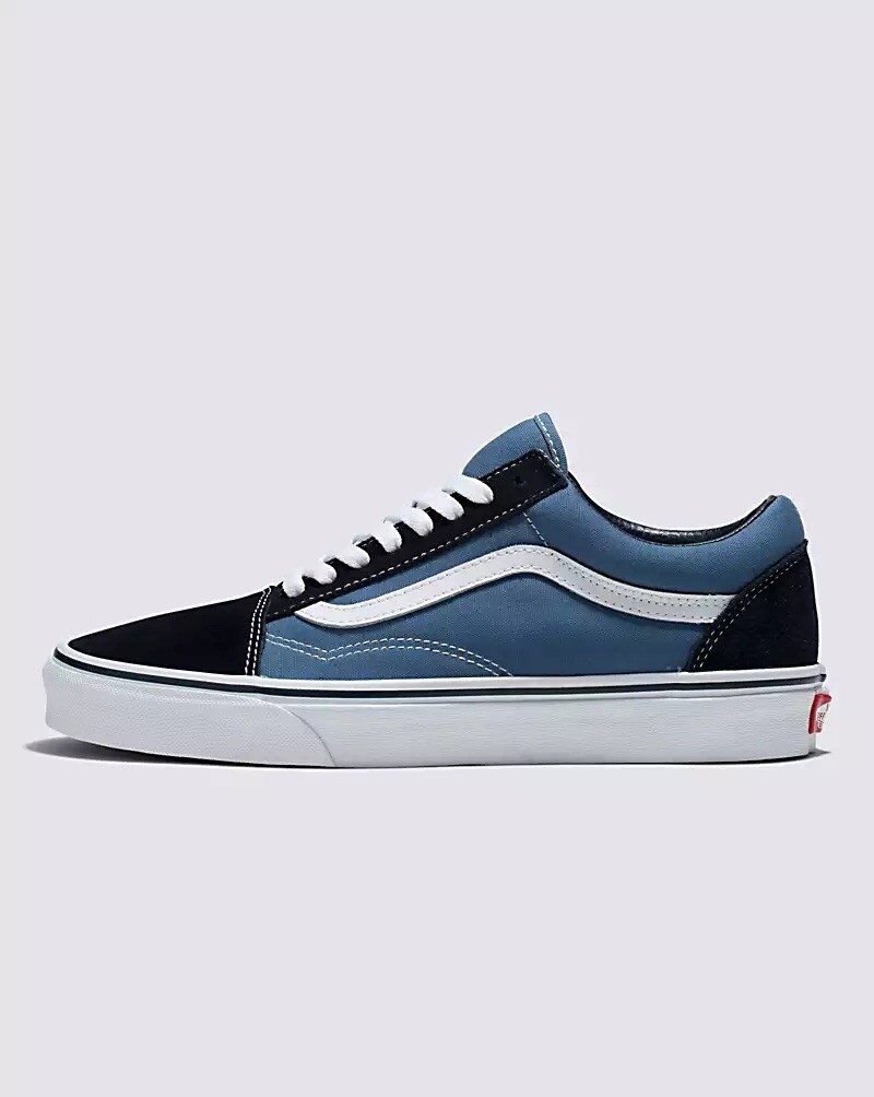 VANS Old Skool Navy Blue Canvas Suede Sneakers Men 11.5/ Women 13.0