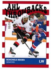 23/24 2023 UPPER DECK UD AHL BOKONDJI IMAMA TB-2 THROWBACKS RED STRIPES /99