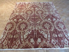 8 X 10 Hand Knotted Brown Wool & Silk Modern Oriental Rug G3558