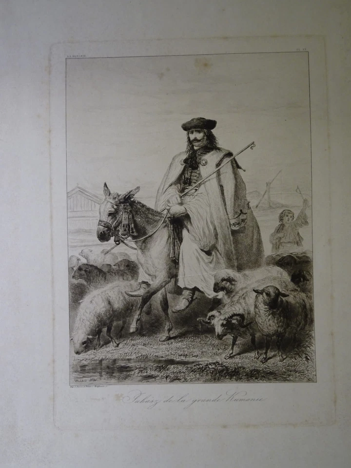 Théodore VALERIO (1819-1879) TRAJE DE GRABADO RARO HÚNGARO HÚNGARO MAGIAR 1854 c - Imagen 2 de 3