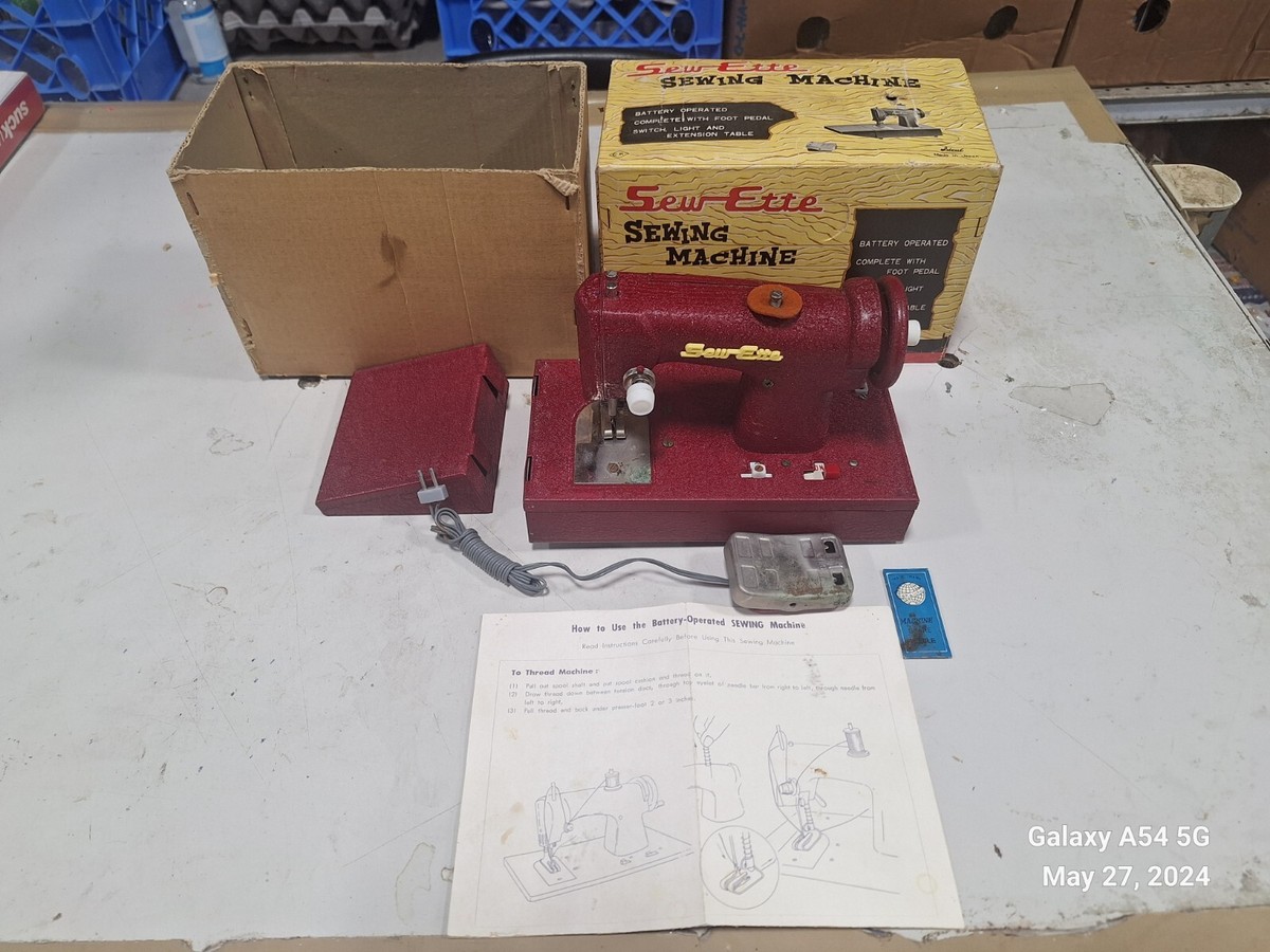 Sew-Ette Toy Electric Sewing Machine in Box | eBay