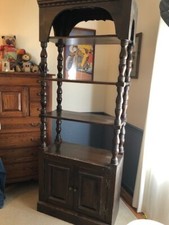 Bennington Pine Tall Shelf Display with Cabinet