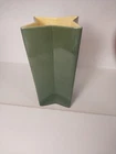 1952 Red Wing Pottery Green STAR SHAPE with yellow interior 9.5" Vase #412