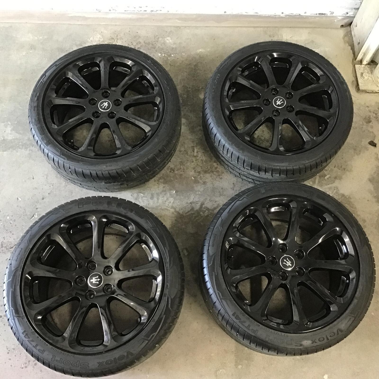 2004-2012 MASERATI QUATTROPORTE Set 4 W/ Caps Wheels with new tires 19 Inch