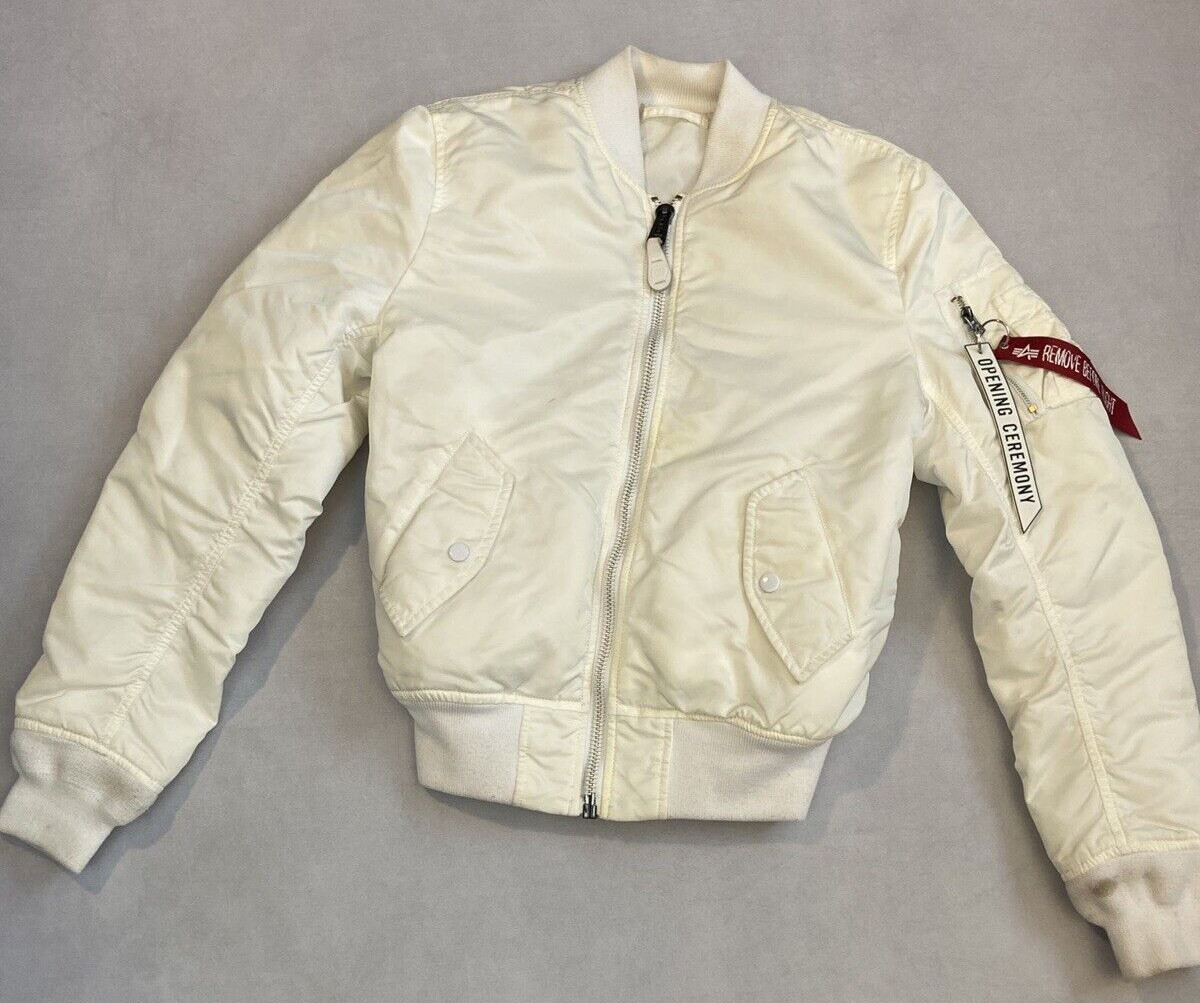 Alpha Industries x Opening Ceremony Bomber Jacket WHITE XS SLIM