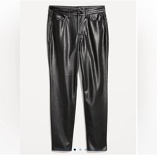 OLD NAVY High-Waisted OG Straight Faux-Leather Ankle Pants Size 2