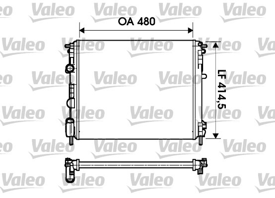 Radiateur Valeo 732621 à haute dissipation thermique pour le refroidissement moteur