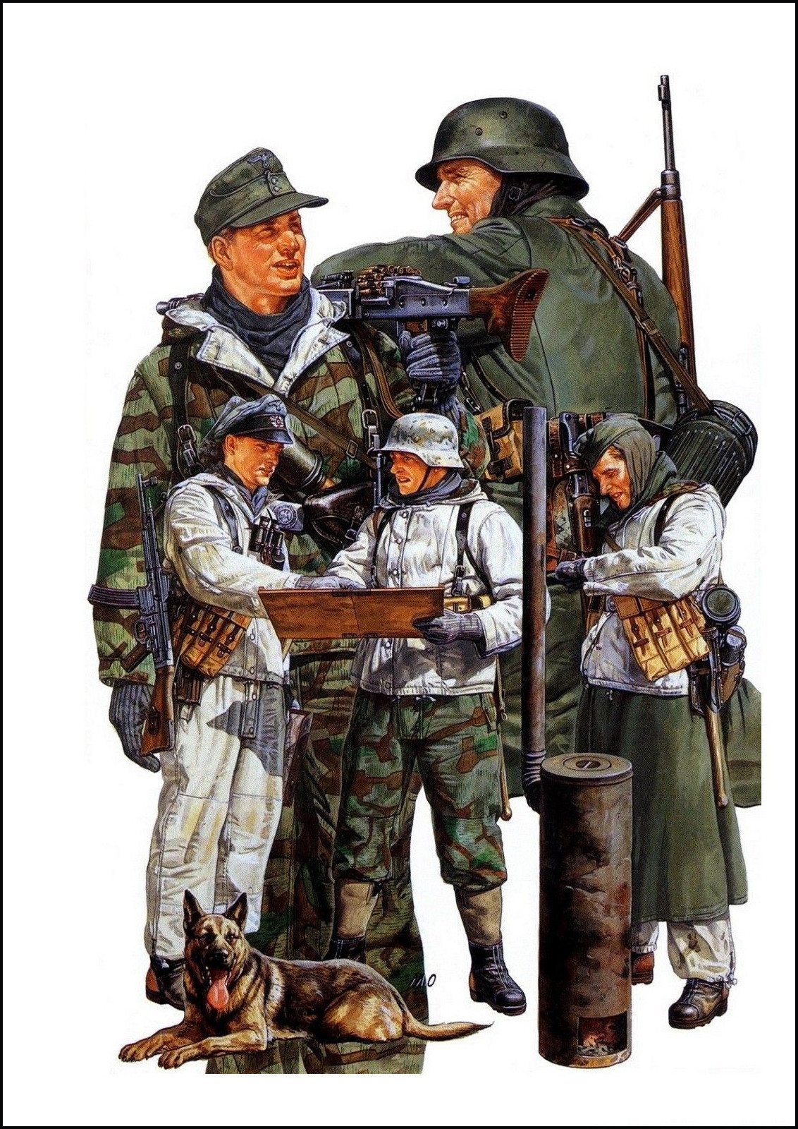 WW2 German Winter Camo Uniform Poster eBay