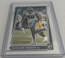 2021 Donruss Optic Football Nahshon Wright Dallas Cowboys Rated Rookie #285