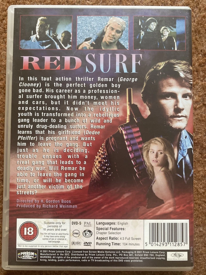 Red Surf (Pre Owned DVD) Excellent Condition George Clooney Gene Simmons - Image 2 of 3