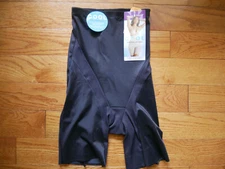 Naomi & Nicole Cool and Comfortable Hi-Waist Thigh Slimmer Shapewear S NEW Black