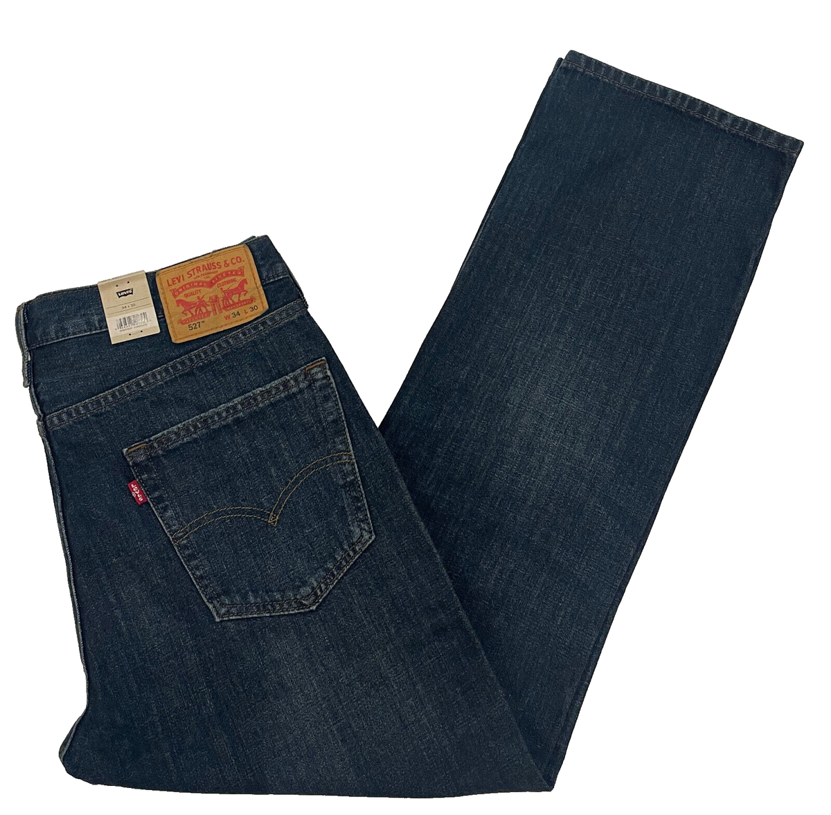 オーダー New Levis 527 Slim Bootcut Mens Jeans 34X30 #4257 Dark Blue W34L30