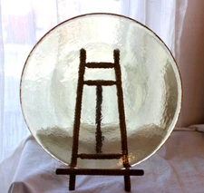 Fire And Light Recycled Glass 11" Dinner plate Citrus yellow #2