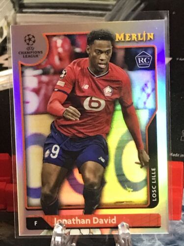 2021-22 TOPPS MERLIN CHROME UEFA UCL JONATHAN DAVID ROOKIE CARD RC REFRACTOR 99 - Picture 1 of 4